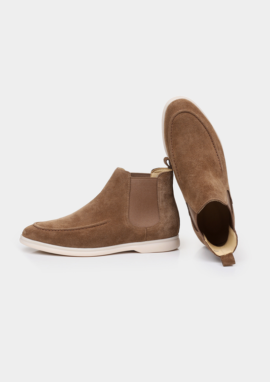 Light Brown Suede Chelsea Boot | Roccella