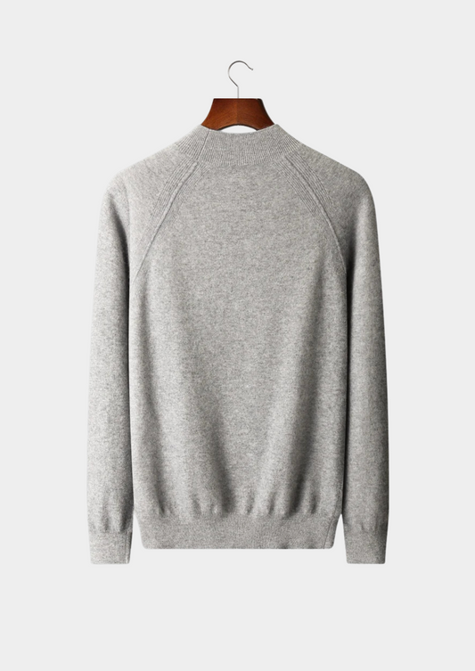 Pure Extra-Fine Merino Wool Raglan Mockneck | Roccella