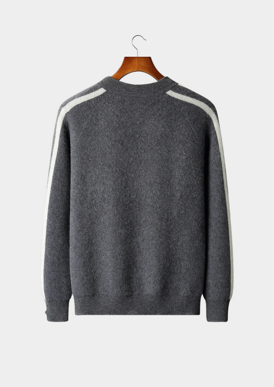Pure Extra-Fine Merino Wool Striped Cardigan | Roccella