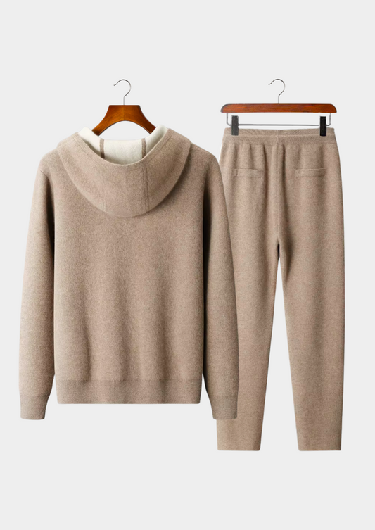Premium Cashmere Beige Milano Leisure Set | Roccella