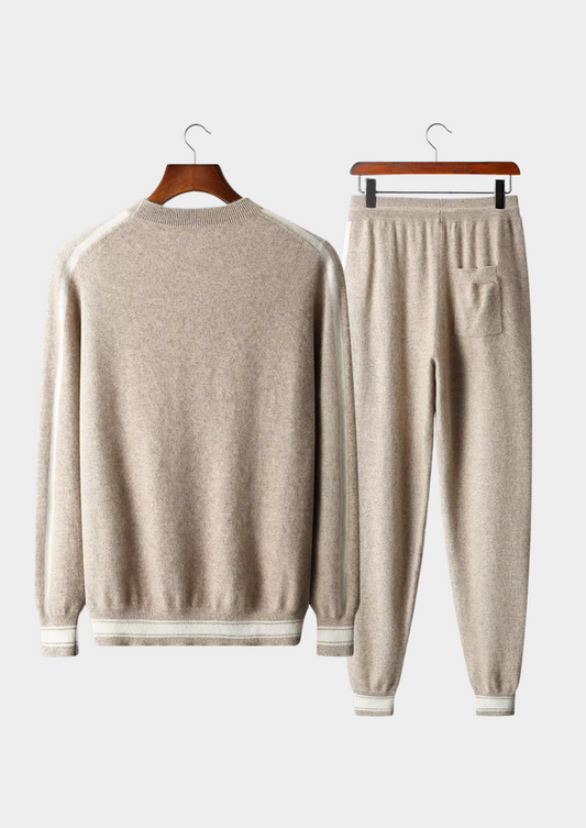 Premium Cashmere Sand Vienna Leisure Set | Roccella