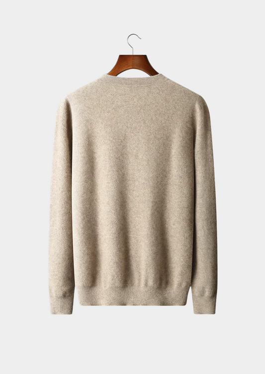 Premium Cashmere Classic Henley Sweater | Roccella