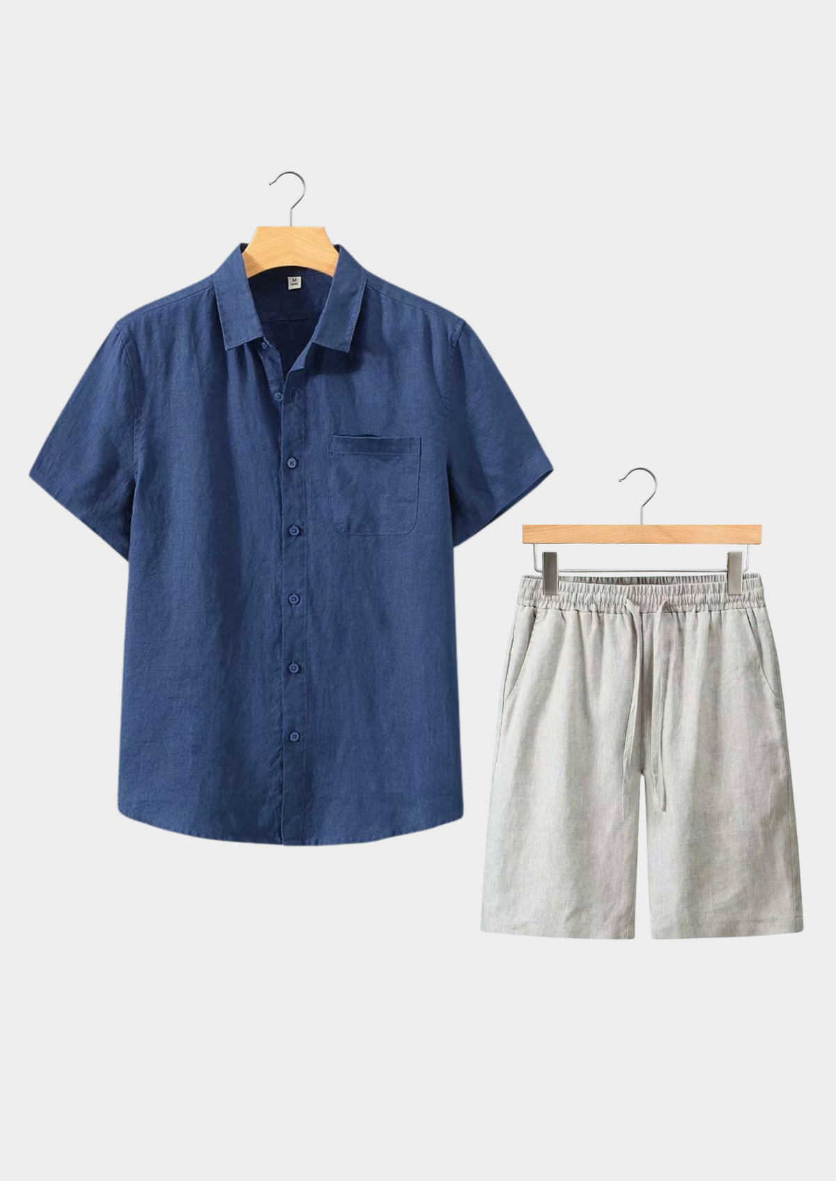 Dolcevita Shortsleeve Summer Set - Navy/beige | Roccella