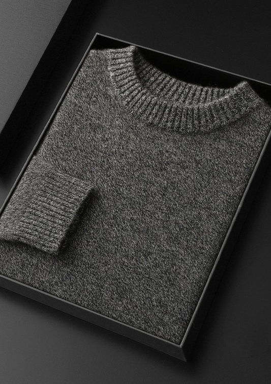 Pure Cashmere Gray Essential Crewneck | Roccella