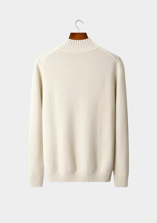 Pure Extra-Fine Merino Wool Classic Button Sweater | Roccella