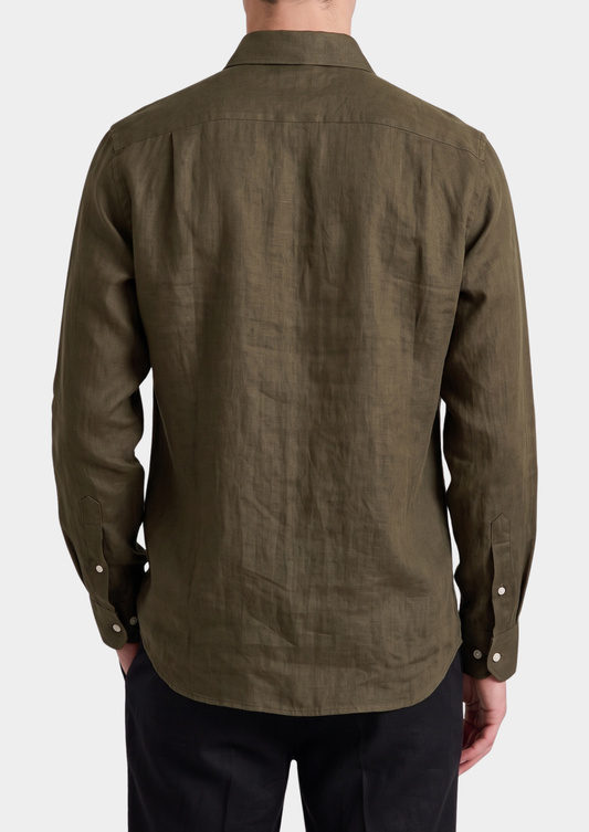 Amalfi Coastal Shirt - Olive | Roccella