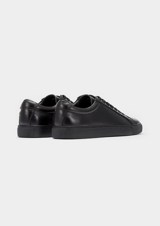 Black Essential Leather Sneaker | Roccella