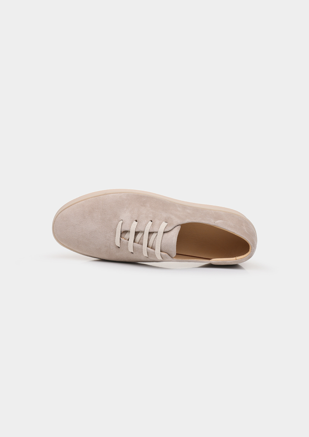 Light Gray Minimal Suede Sneakers | Roccella