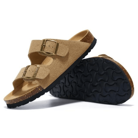 Maibulun Suede Arizona Sandals - Light Brown | Roccella