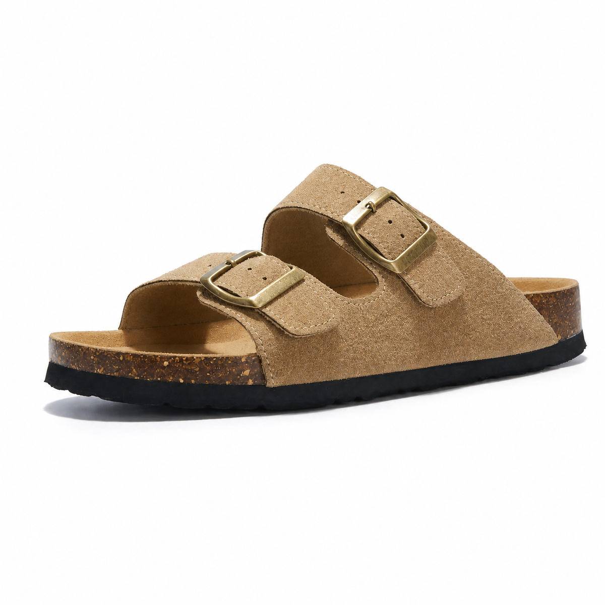 Maibulun Suede Arizona Sandals - Light Brown | Roccella