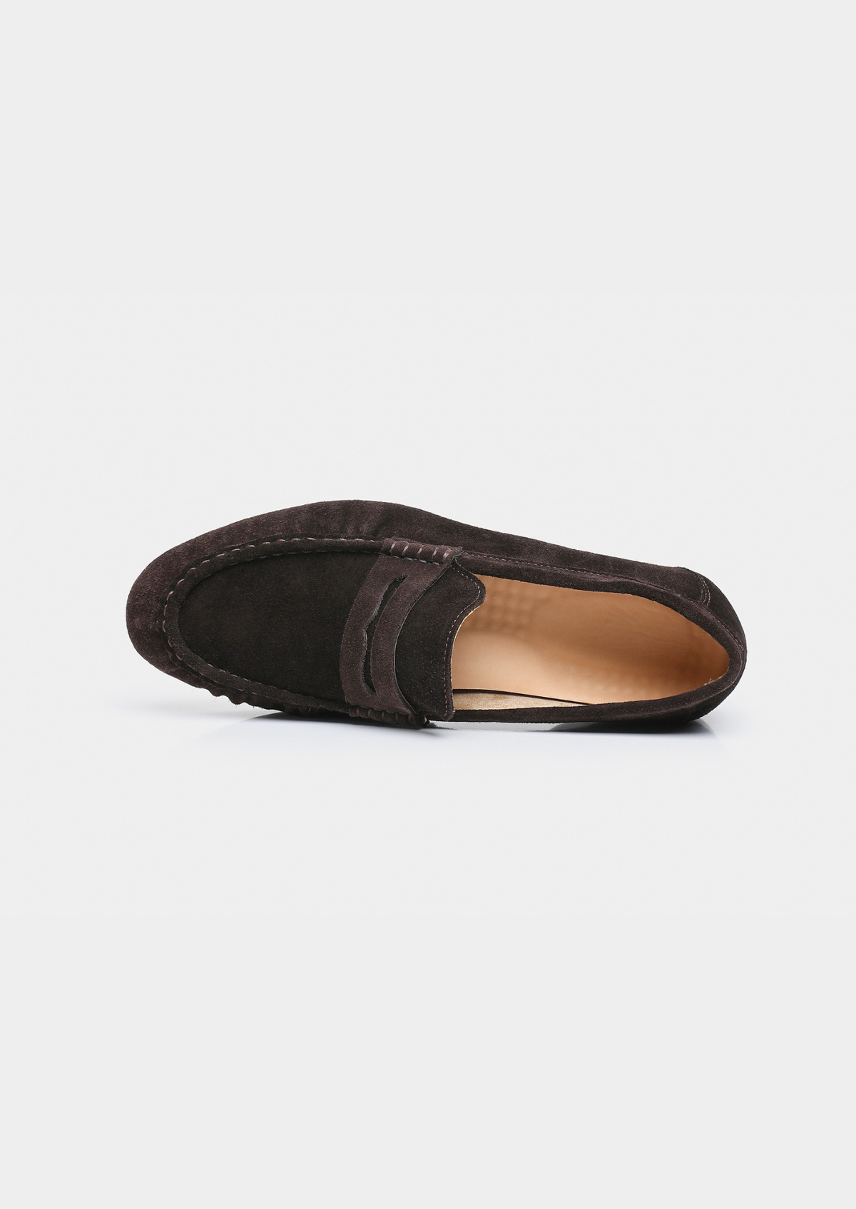 Coffee Classic Penny Suede Loafers | Roccella