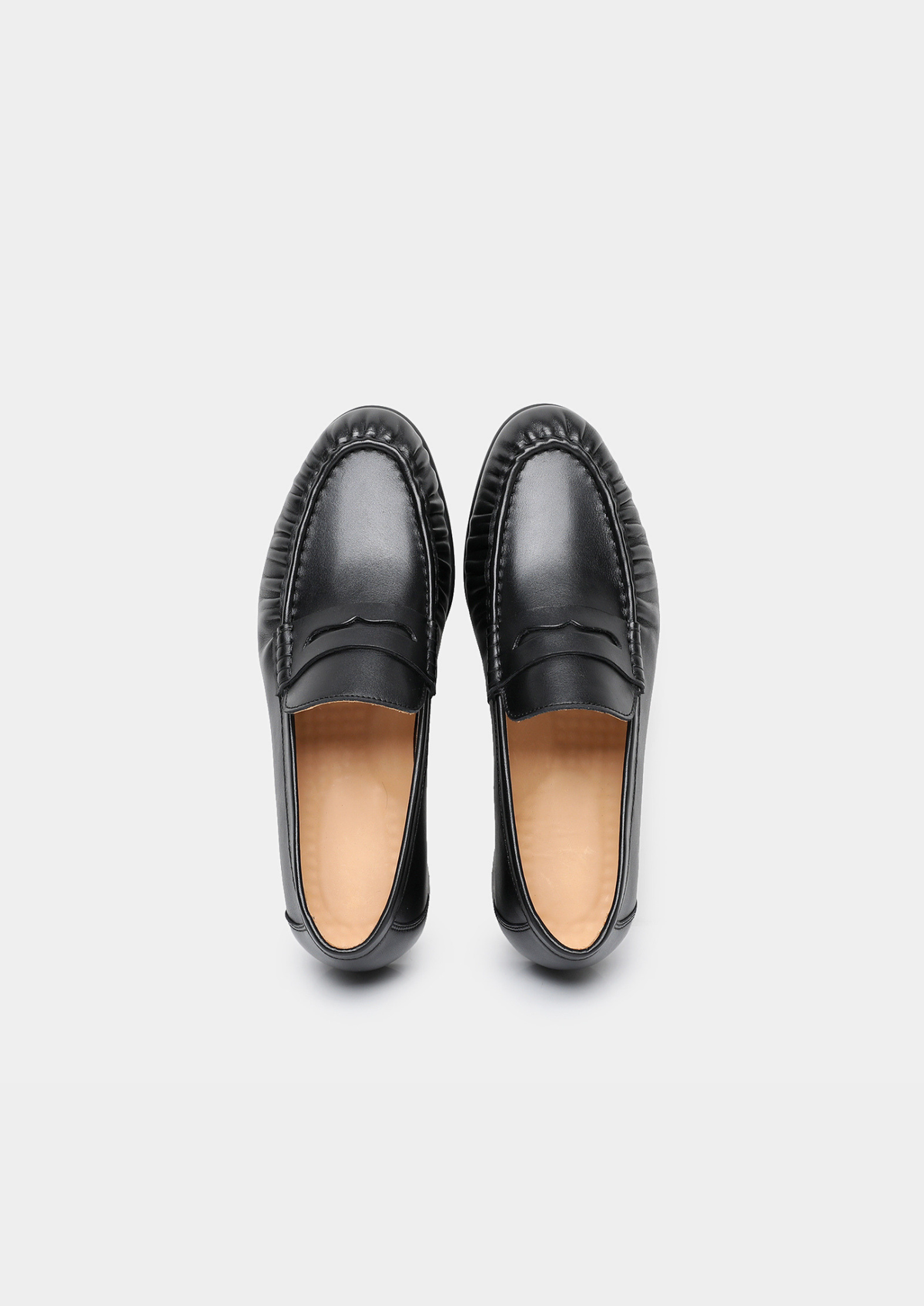 Black Classic Penny Leather Loafers | Roccella