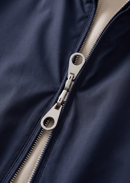 Navy Blue Technical Windbreaker Jacket | Roccella