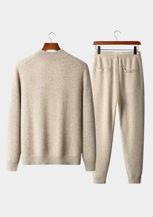 Pure Extra-Fine Merino Wool Sand Luzzo Set | Roccella