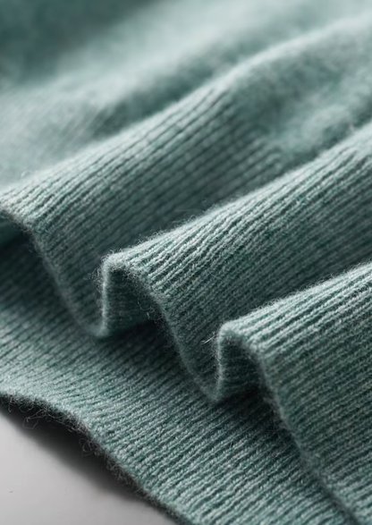 Premium Cashmere Classic Crewneck T-Shirt - Verdant Slate | Roccella