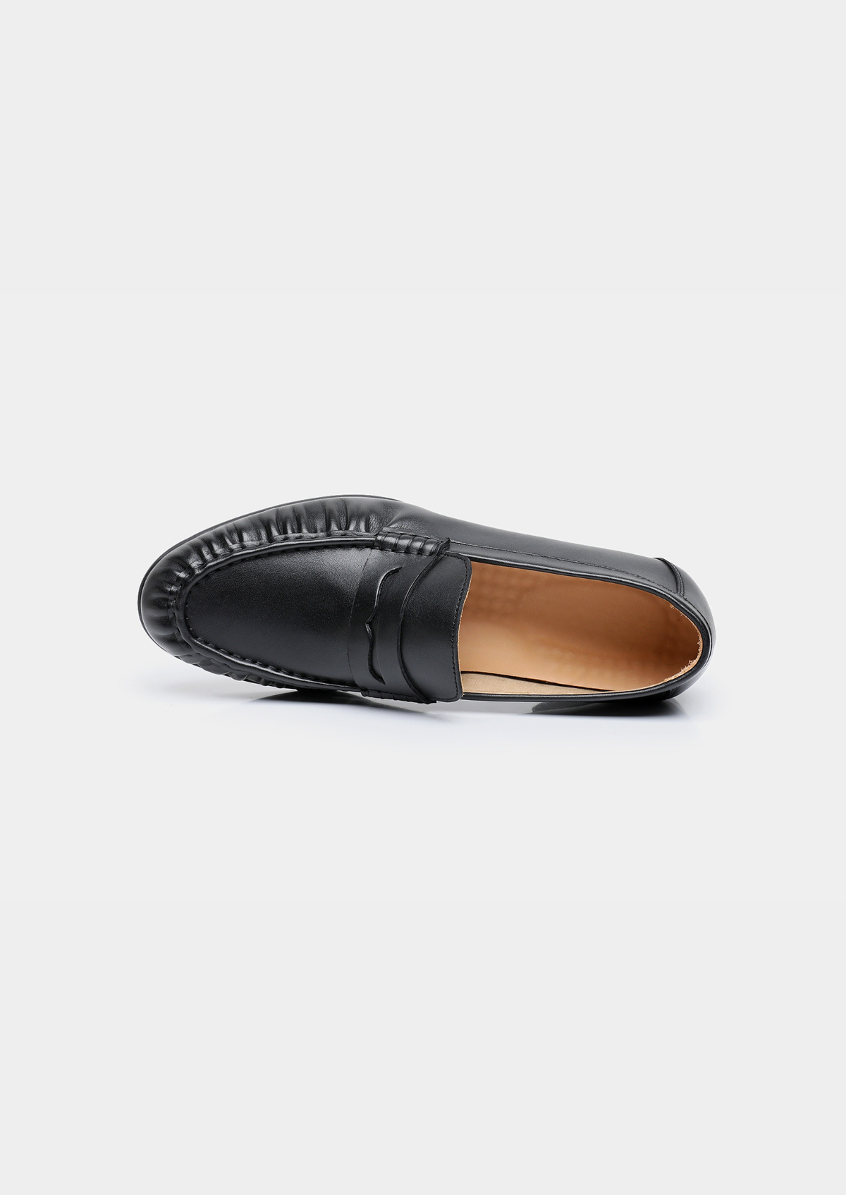 Black Classic Penny Leather Loafers | Roccella