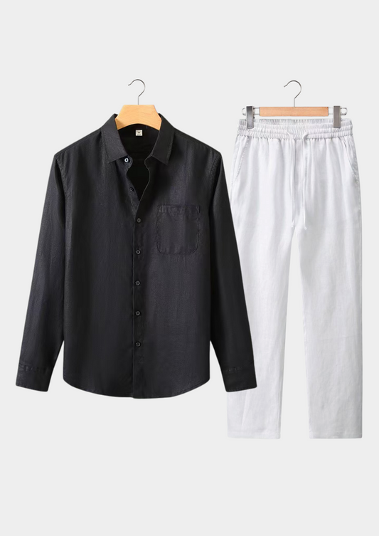 Dolcevita Longsleeve Summer Set - Black/white | Roccella