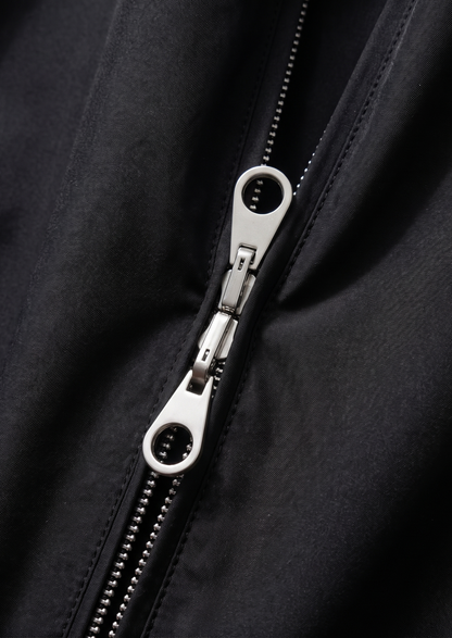 Black Technical Windbreaker Jacket | Roccella