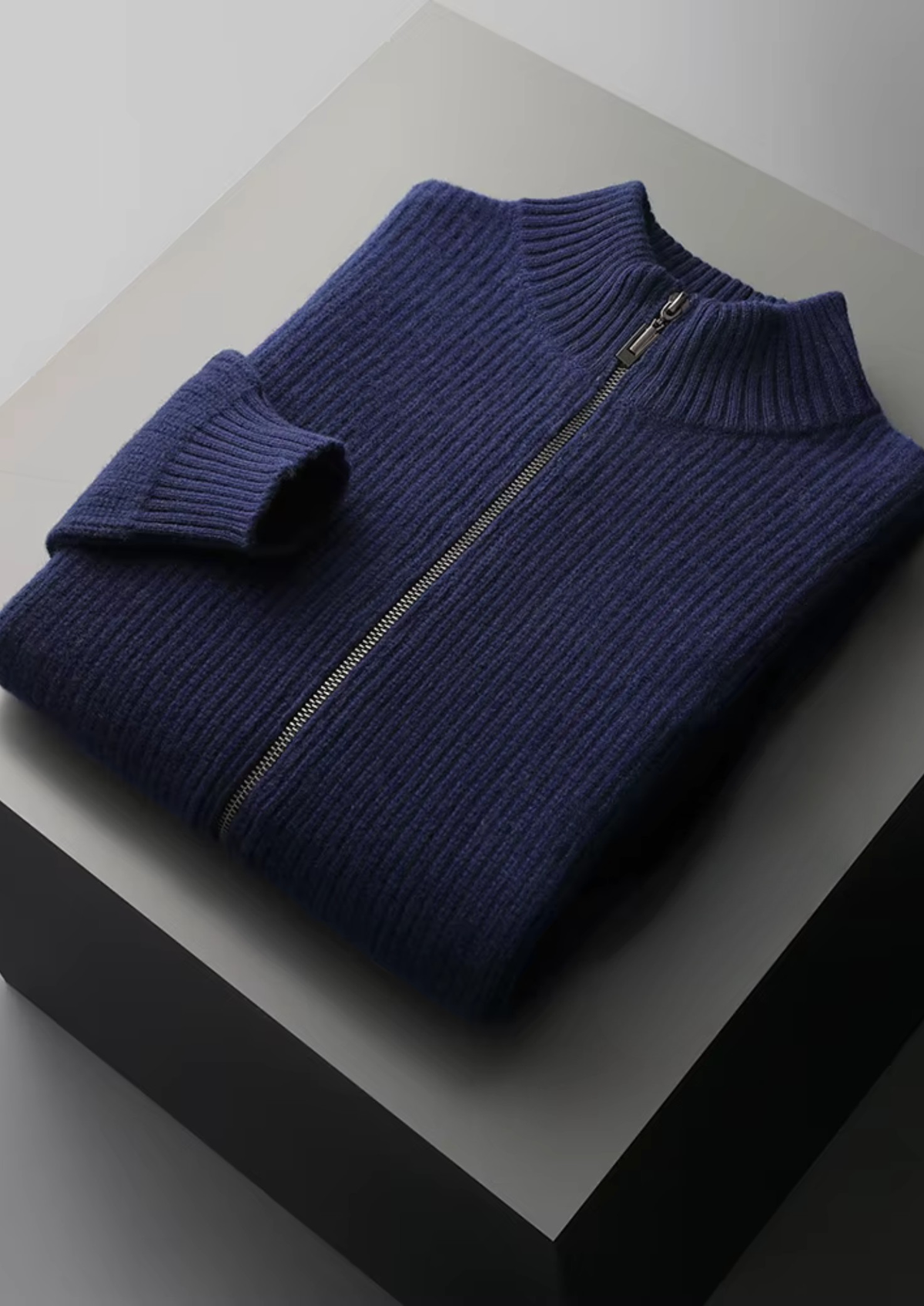 Pure Extra-Fine Merino Wool Ribbed Cardigan | Roccella