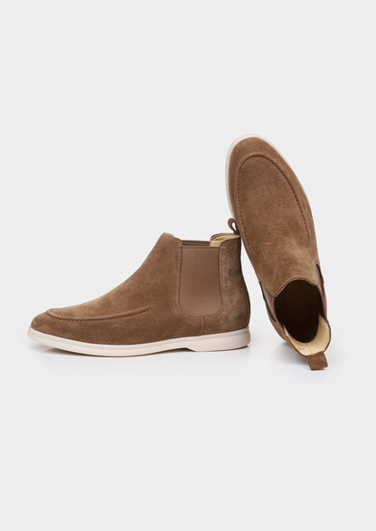 Light Brown Suede Chelsea Boot | Roccella