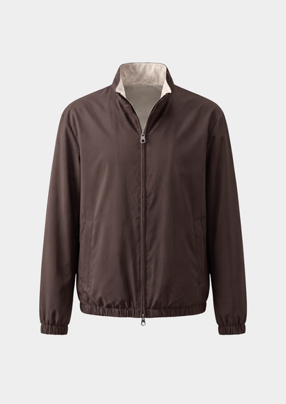 Coffee Technical Windbreaker Jacket | Roccella