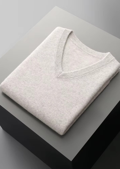Pure Extra-Fine Merino Wool V-Neck Vest | Roccella