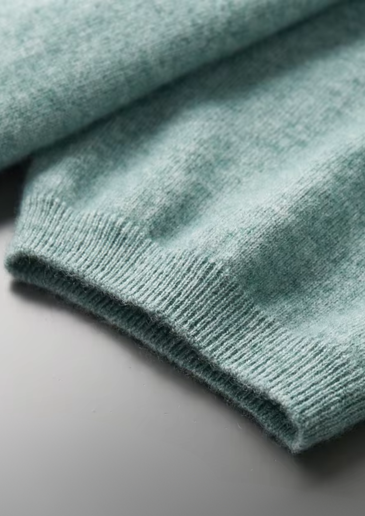 Premium Cashmere Classic Crewneck T-Shirt - Verdant Slate | Roccella