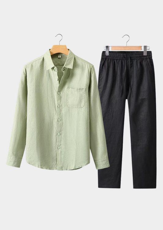 Dolcevita Longsleeve Summer Set - Mint Green/black | Roccella