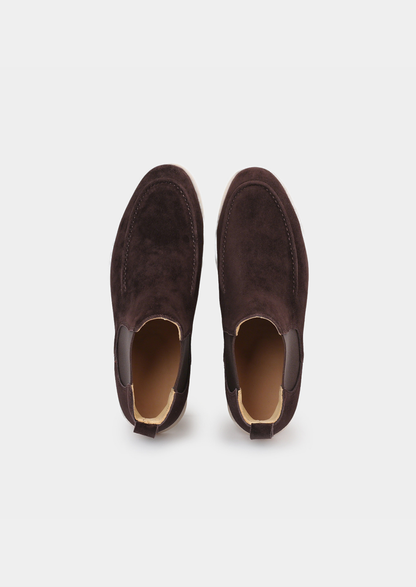 Coffee Suede Chelsea Boot | Roccella