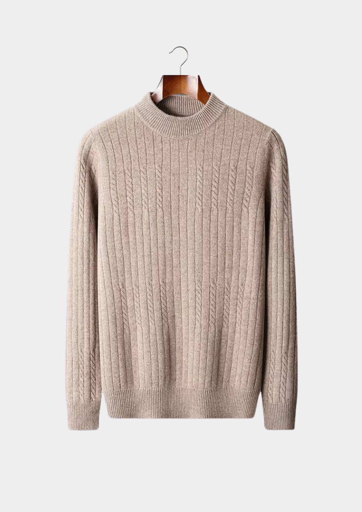 Pure Extra-Fine Merino Wool Rib Mockneck | Roccella