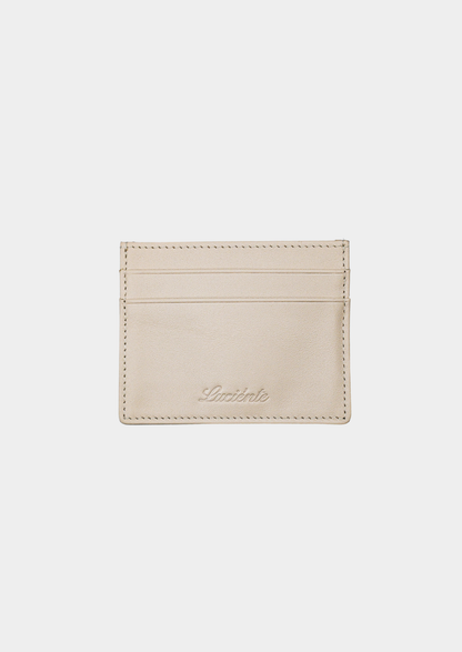 Essential Calfskin Leather Cardholder - Taupe | Roccella