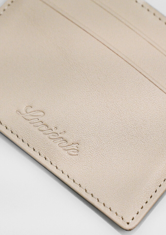 Essential Calfskin Leather Cardholder - Taupe | Roccella