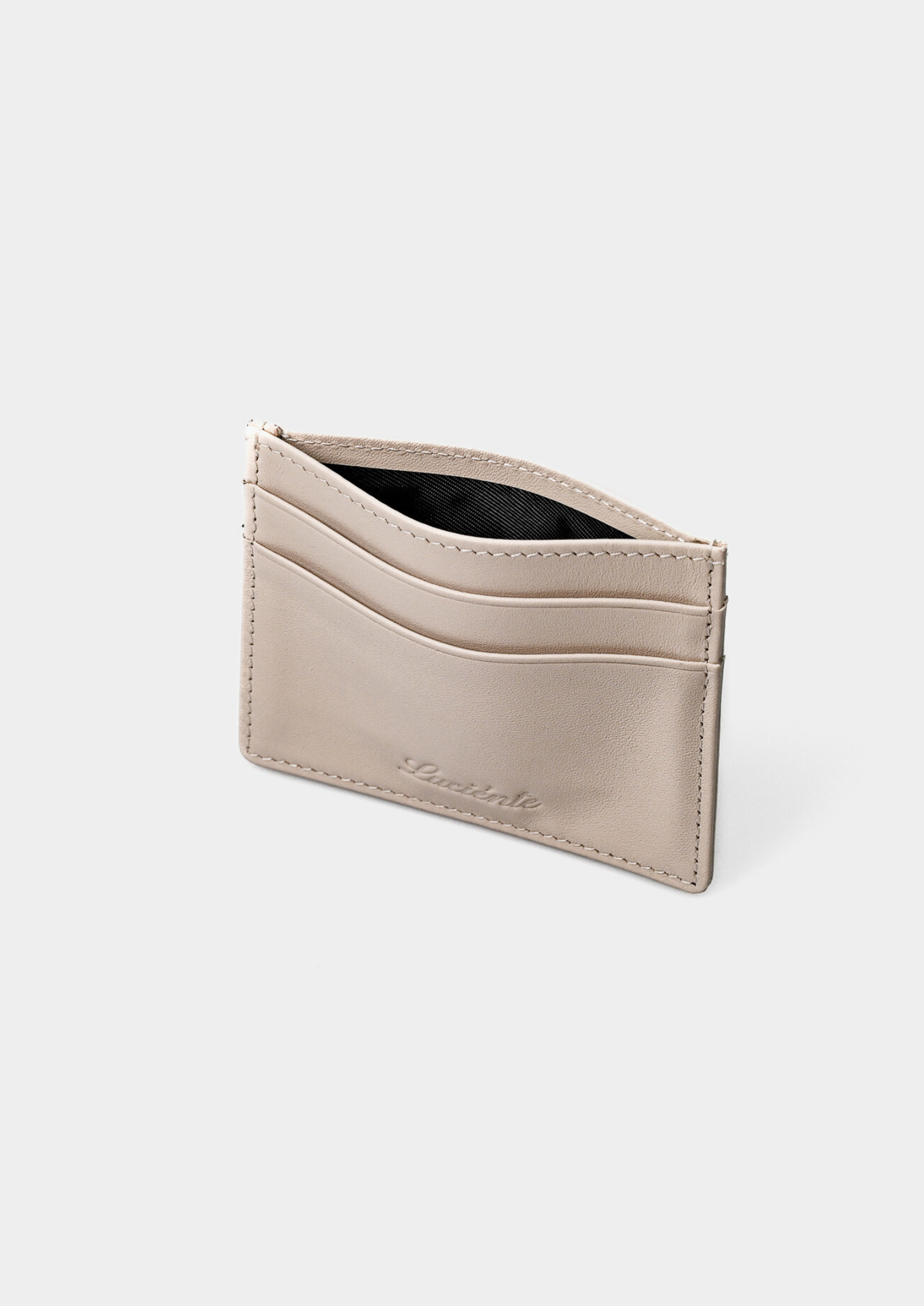 Essential Calfskin Leather Cardholder - Taupe | Roccella