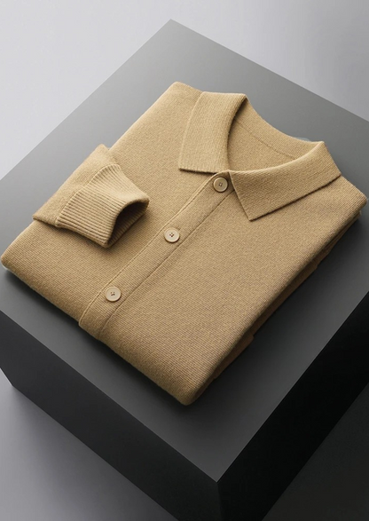 Pure Extra-Fine Merino Wool Button Overshirt | Roccella