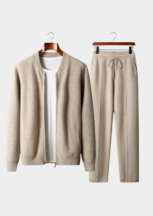Pure Extra-Fine Merino Wool Sand Falconi Set | Roccella