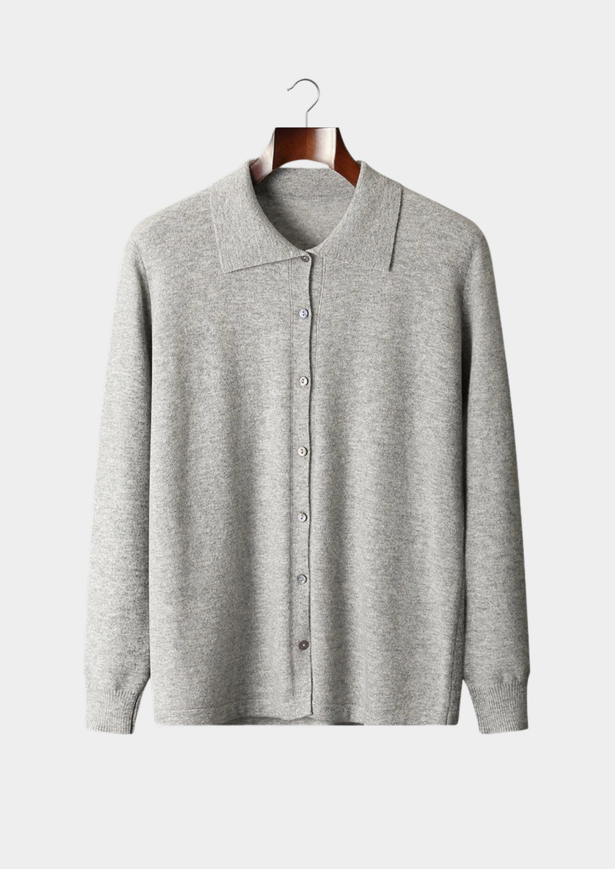 Pure Extra-Fine Merino Wool Polo Cardigan | Roccella