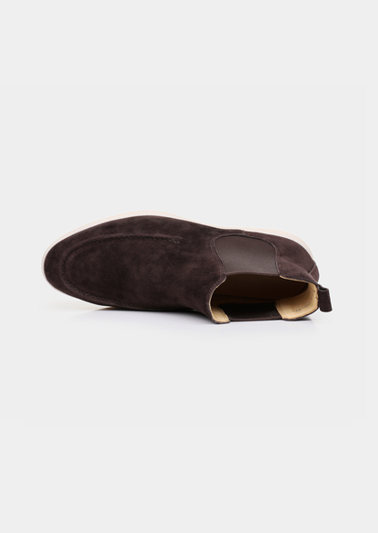 Coffee Suede Chelsea Boot | Roccella