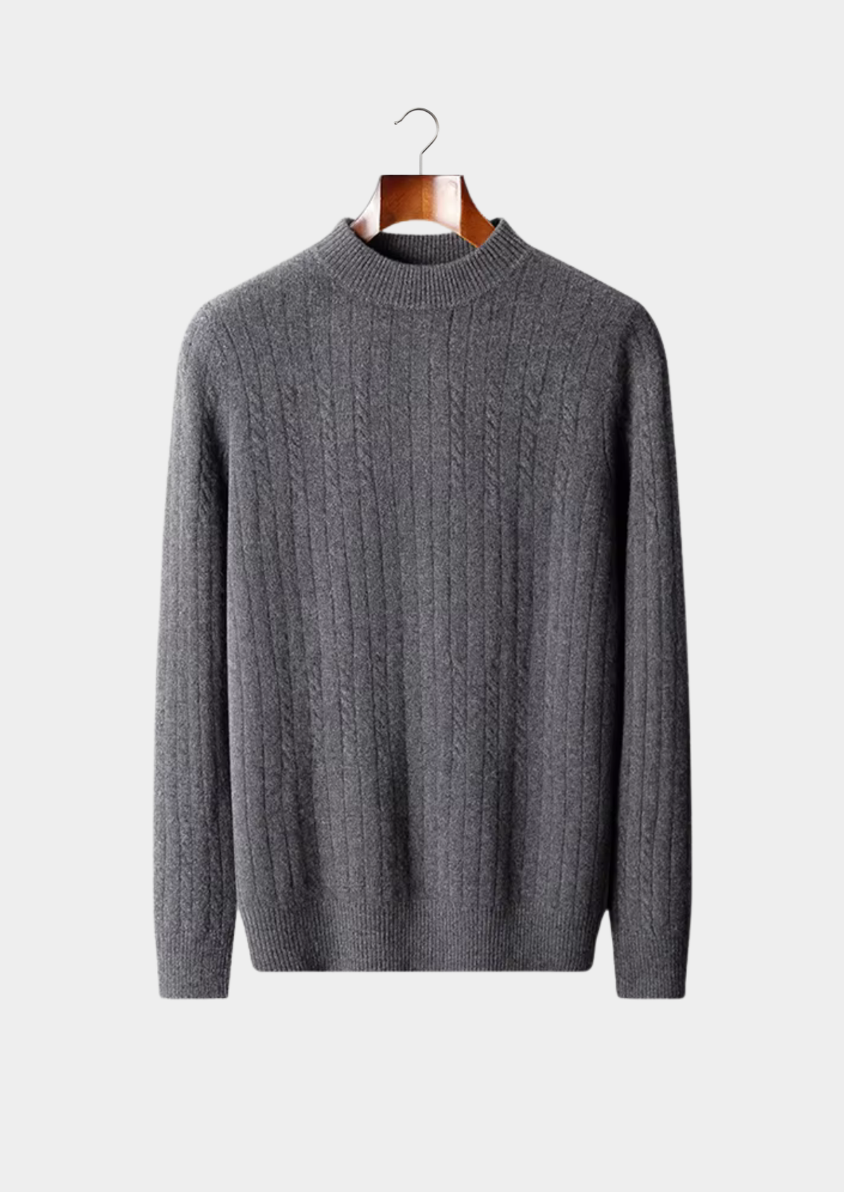 Pure Extra-Fine Merino Wool Rib Mockneck | Roccella