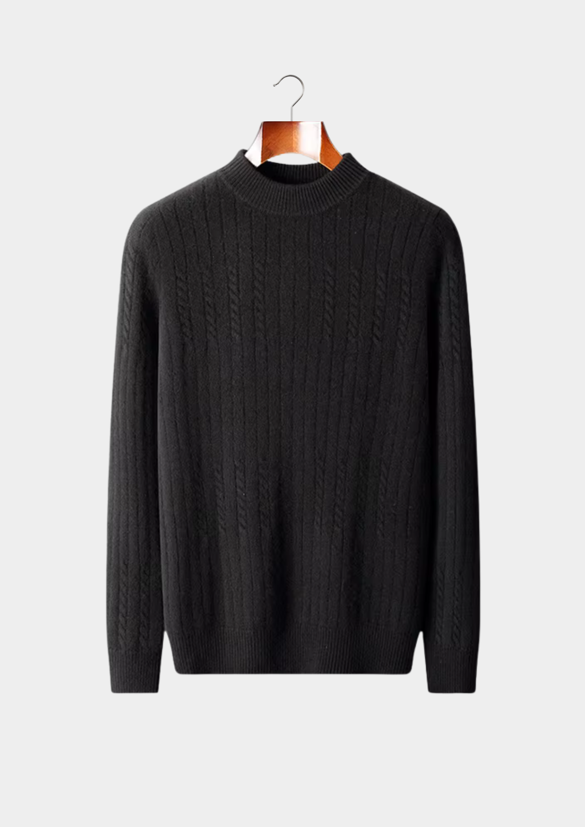 Pure Extra-Fine Merino Wool Rib Mockneck | Roccella