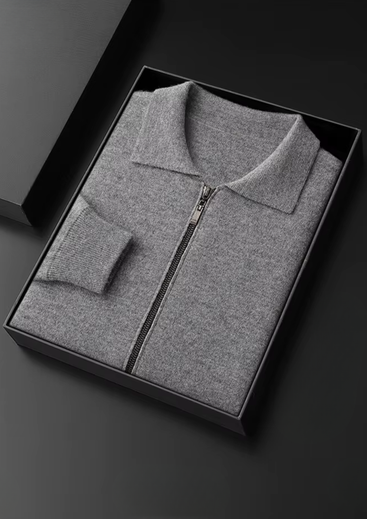 Pure Extra-Fine Merino Wool Polo Zip Cardigan | Roccella