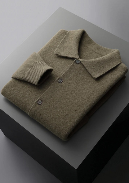 Pure Extra-Fine Merino Wool Button Overshirt | Roccella