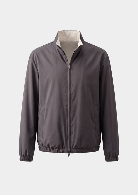 Fog Gray Technical Windbreaker Jacket | Roccella