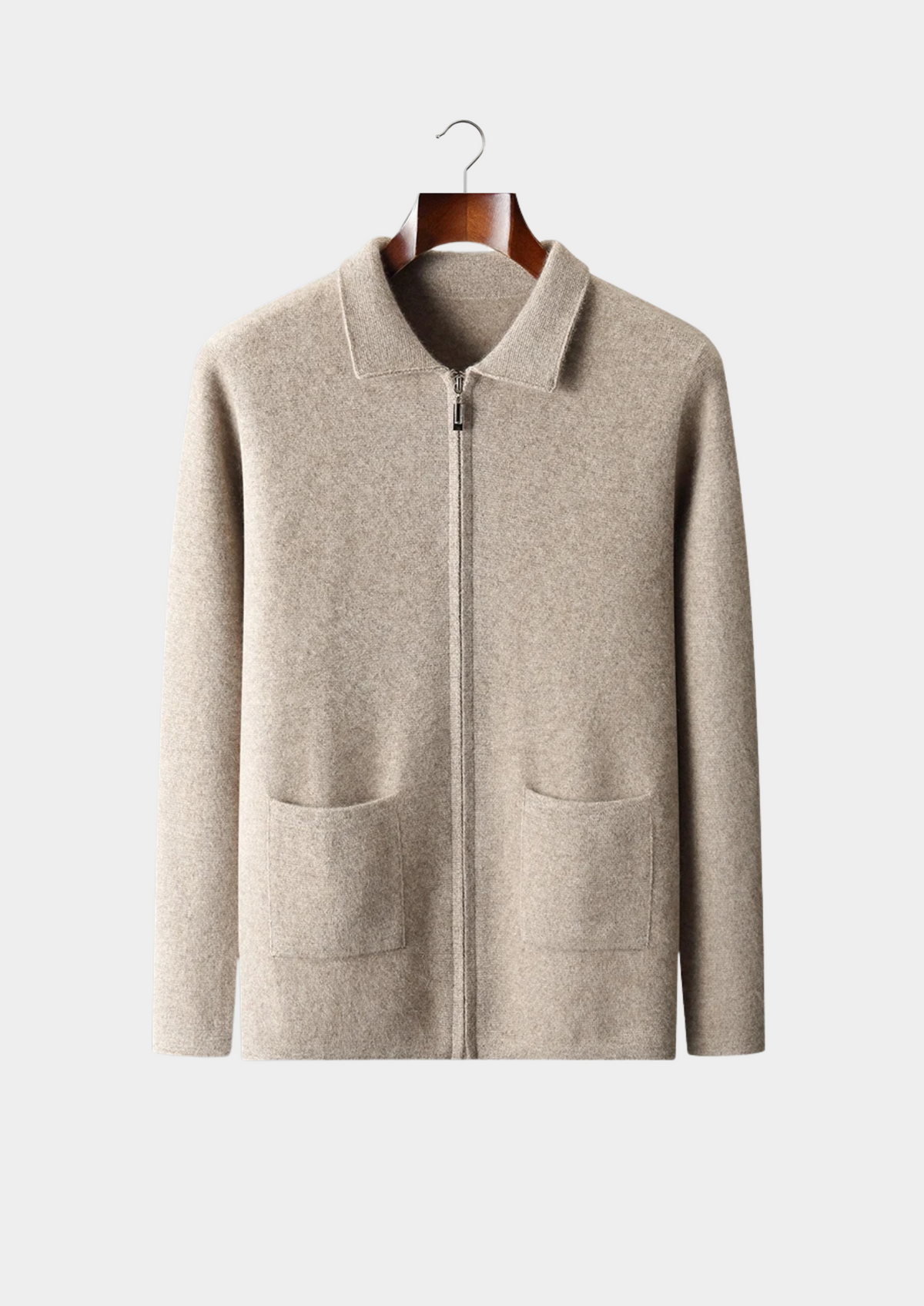Premium Cashmere Zipper Cardigan | Roccella