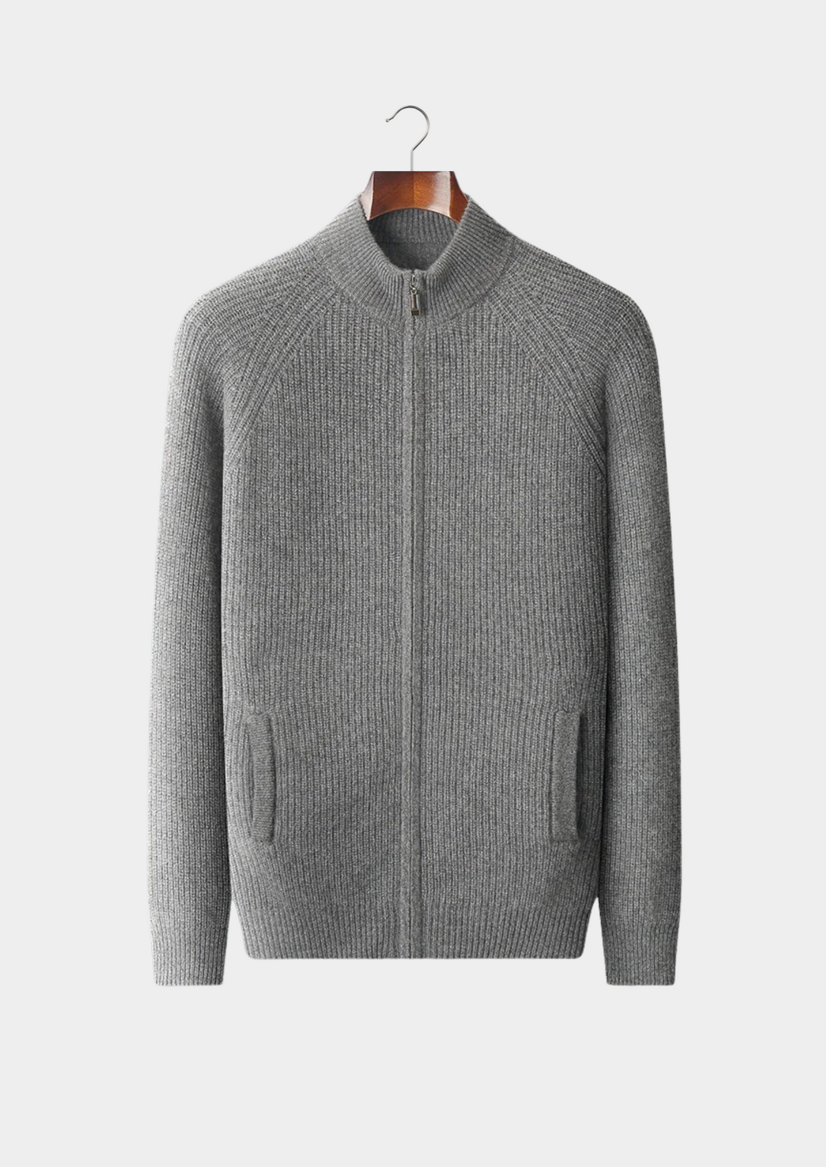 Premium Cashmere Ribbed Cardigan | Roccella