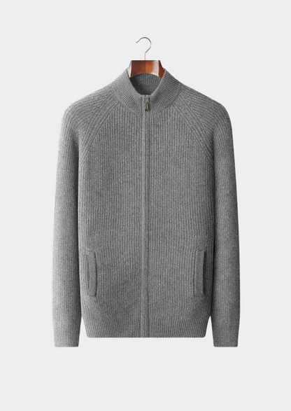 Premium Cashmere Ribbed Cardigan | Roccella