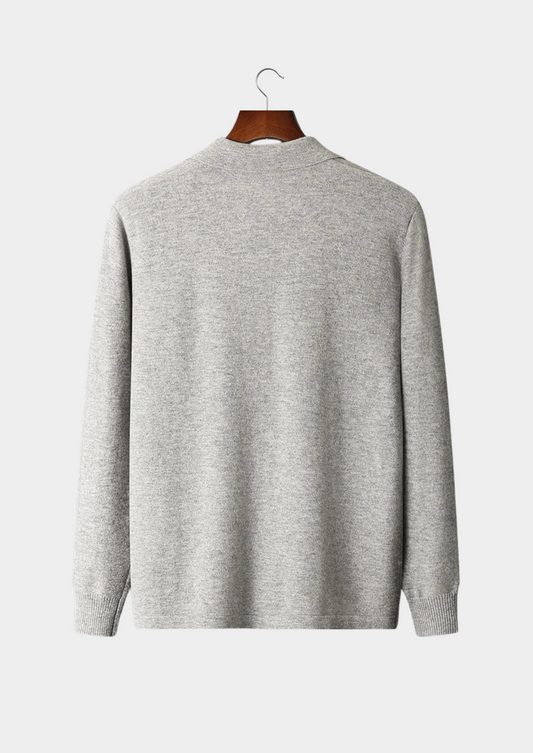 Pure Extra-Fine Merino Wool Polo Cardigan | Roccella
