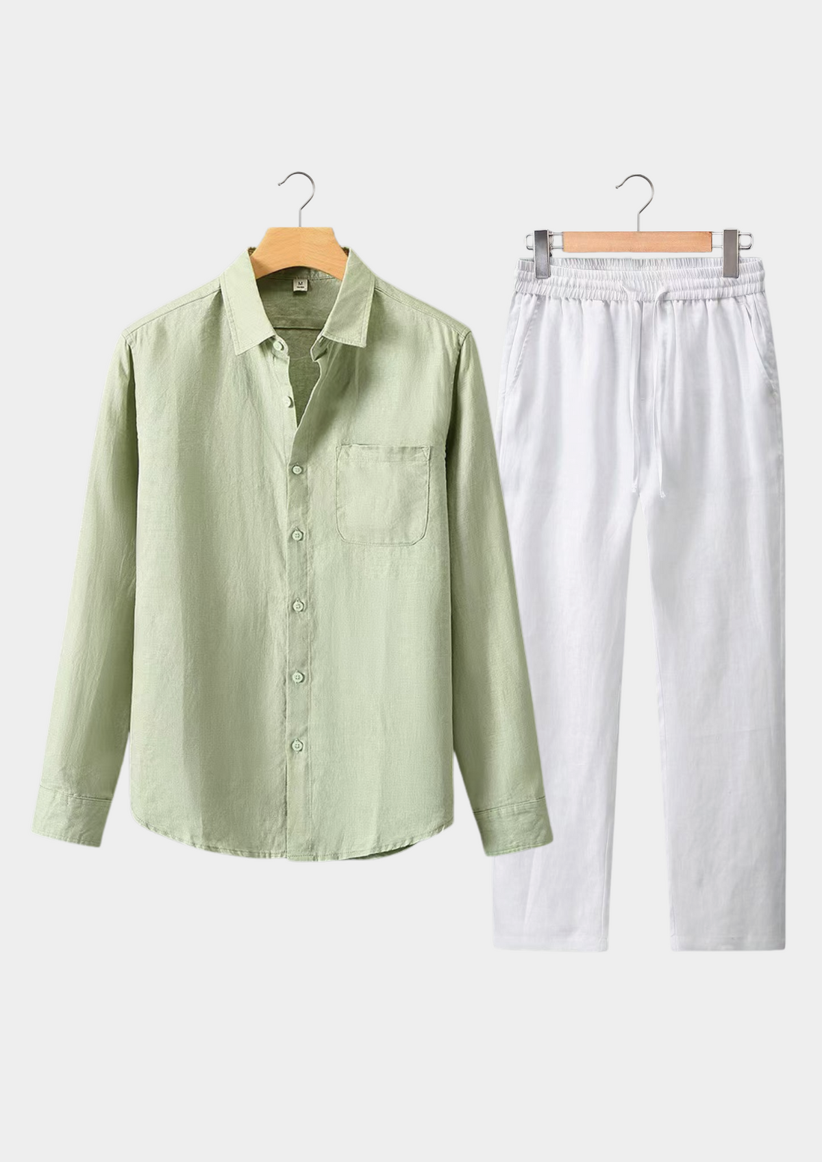 Dolcevita Longsleeve Summer Set - Mint Green/white | Roccella
