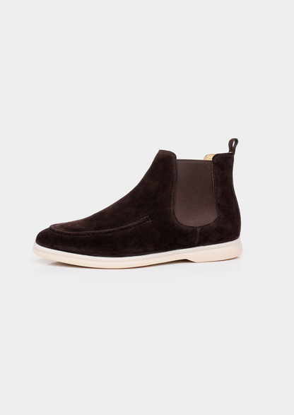 Coffee Suede Chelsea Boot | Roccella