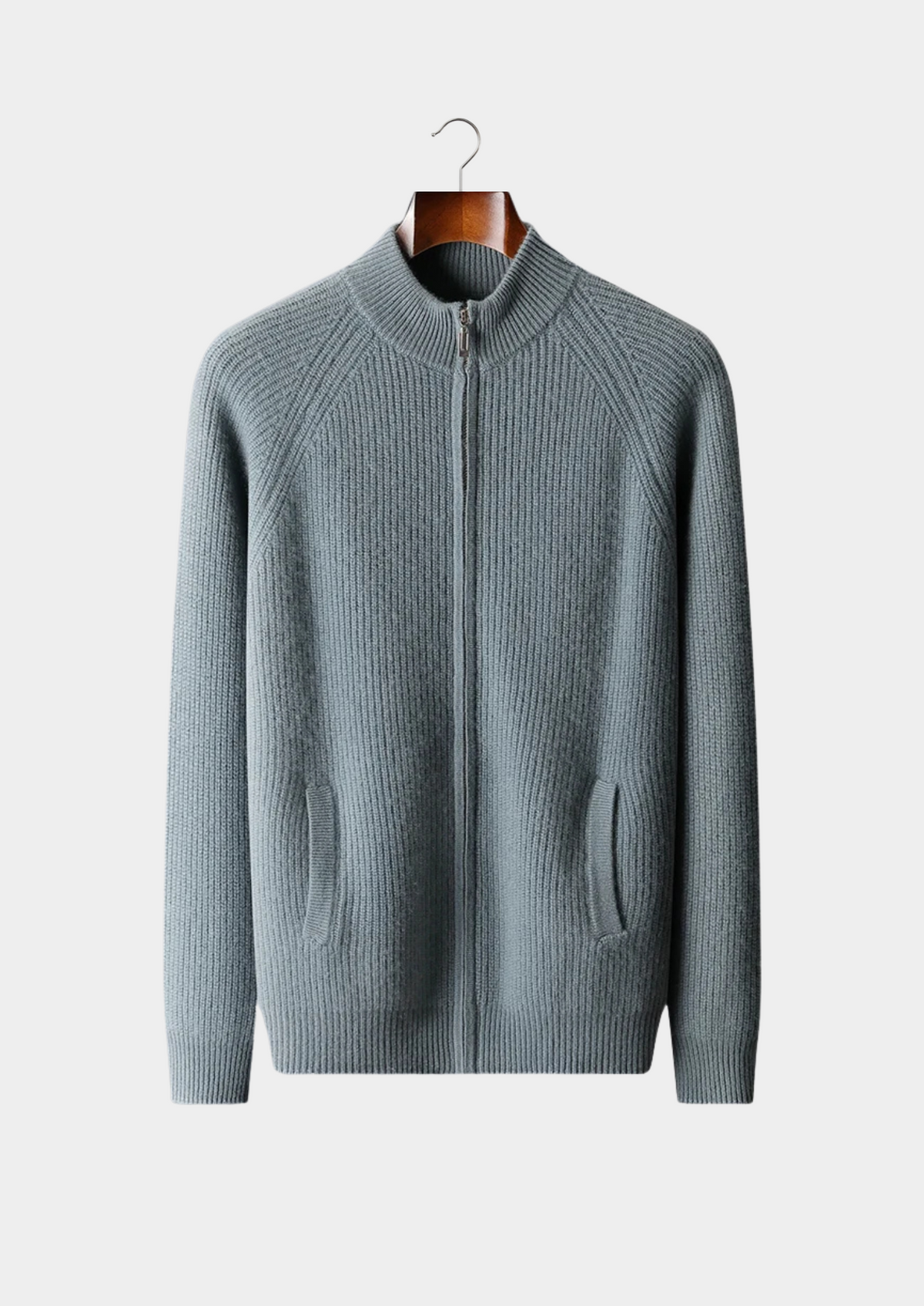 Premium Cashmere Ribbed Cardigan | Roccella