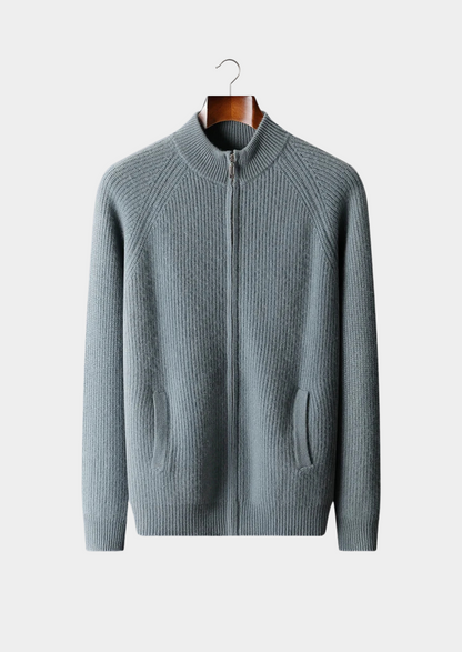 Premium Cashmere Ribbed Cardigan | Roccella